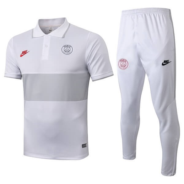 Polo Paris Saint Germain Conjunto Completo 2019-20 Blanco Gris